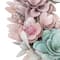13.5" Wooden Floral Artificial Spring Wreath with Thistles
